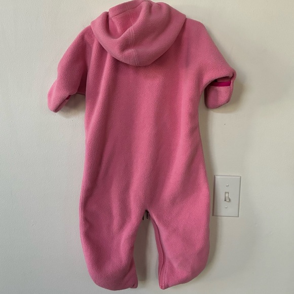 Patagonia Pink Hooded Baby Synchilla Fleece Bunting - Picture 2 of 4